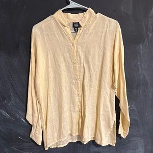 Yellow Eileen Fisher tunic, petite small